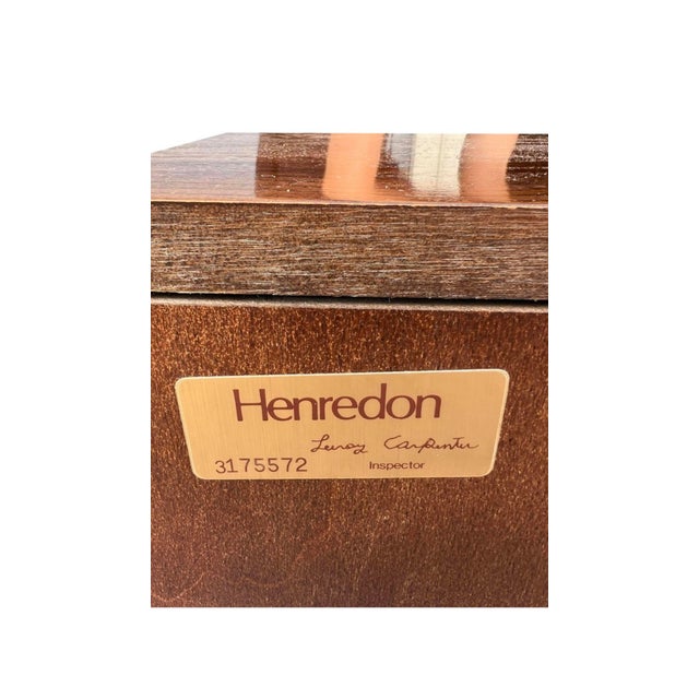 1970s Vintage Hendredon King Headboard With Storage in Campaign Style For Sale - Image 5 of 12