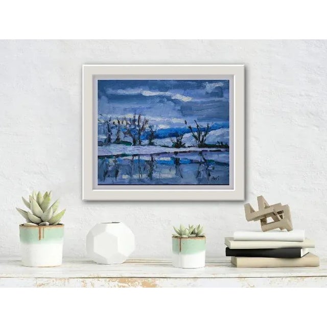 Quiet Places & Winterscapes — Hidden Valley in Winter Original oil painting by Haas, 11 x 14 unframed on masonite, signed....