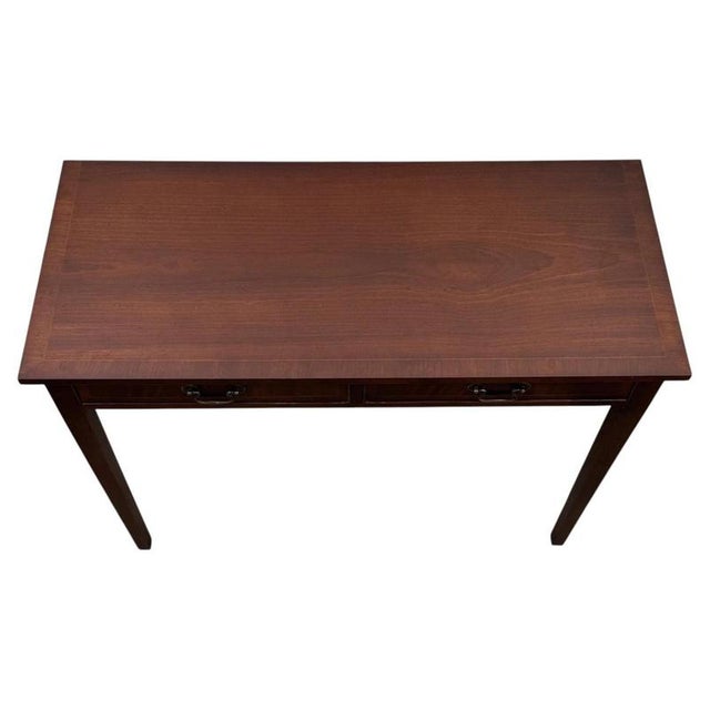Antique English Mahogany Writing Table For Sale - Image 3 of 12