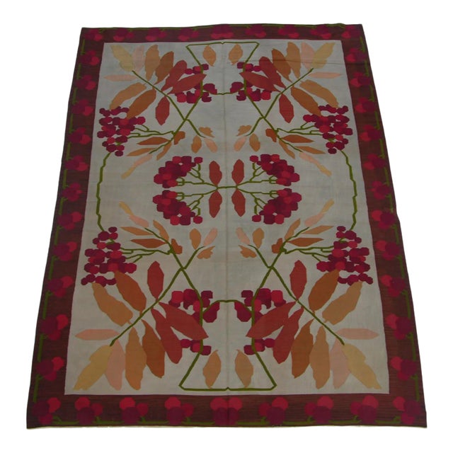 Antique Bessarabian Botanical Rug 11'7'' X 8'4'' For Sale