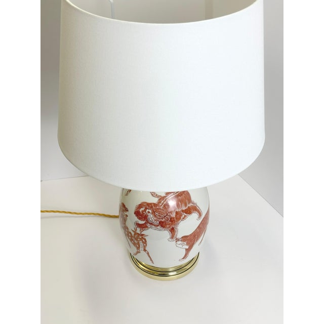 Chinoiserie Table Lamp by Porcelaine De Paris, 1970s For Sale - Image 10 of 12