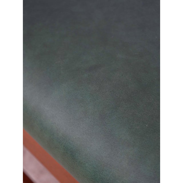 Stickley Mission Cherry Leather Bench For Sale - Image 9 of 16
