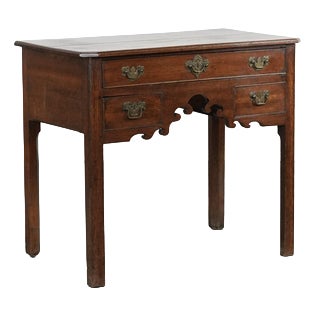 Antique English Oak Side Table, 1700s For Sale