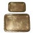 1959 Faux Bamboo Brass Tray Set From India For Sale