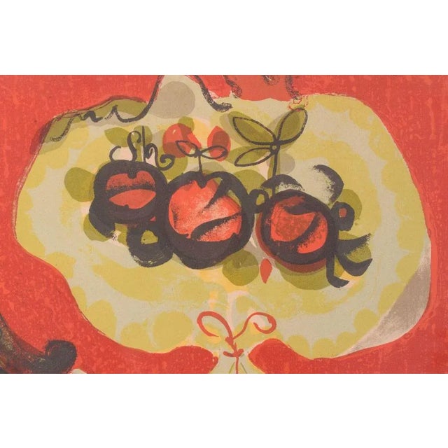 Paper Agustín Ubeda, Lady with Fruit, Silkscreen For Sale - Image 7 of 13