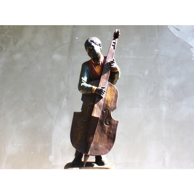 Vintage New Orleans Double Bass Player Jazz Musician Figurine, 1990s For Sale - Image 11 of 15