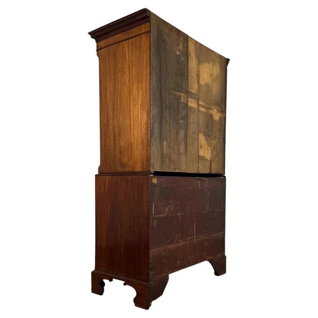 Antique Georgian Mahogany Chest on Chest, 1700s For Sale - Image 9 of 11