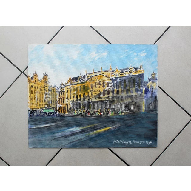 Włodzimierz Karczmarzyk, Brussels: The House of the Dukes of Brabant, 2013, Acrylic on Canvas For Sale - Image 4 of 7