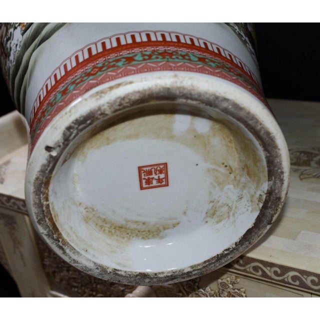 - Gorgeous pair of Chinese Qianlong style porcelain ginger jars with intricate hand painted scenes - Classic pair long...