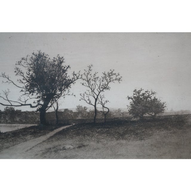 Antique Ernest C Rost the Oysterman's Home Panoramic Landscape Etching 31" For Sale - Image 11 of 12