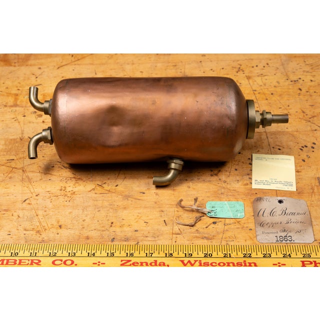 Metal 1863 a C Brownell Original Copper Boiler Patent Model For Sale - Image 7 of 7