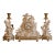 1840s French Sevres White Biscuit Clock Set - 3 Pc For Sale