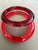 Miriam Salat Wine Red Translucent Resin and Sterling Silver Summer Bangle For Sale - Image 4 of 18