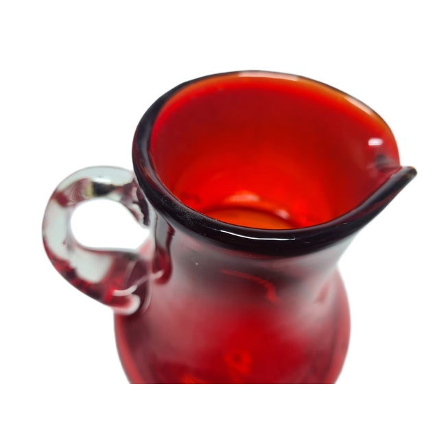 Glass Postmodern Jug from Tarnowiec Glassworks, Poland, 1970s For Sale - Image 7 of 9