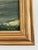 This original vintage oil painting, from around 1930, shows a sailing ship with tall cream-coloured sails crossing a blue-...