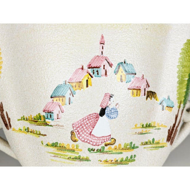 Large Mid-Century Hand-Painted Ceramic Vase by L. Poggi Assalini for Ce as Albisola, Italy, 1950s For Sale - Image 4 of 18