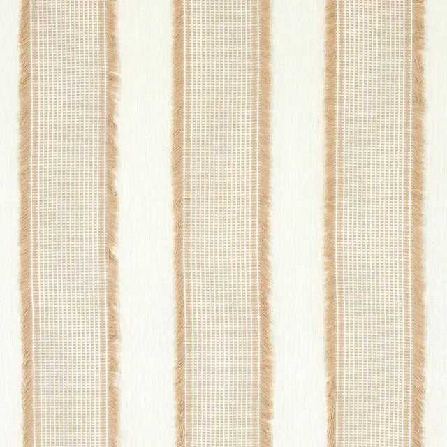 Sample - Schumacher Tulum Fabric Fabric in Natural For Sale