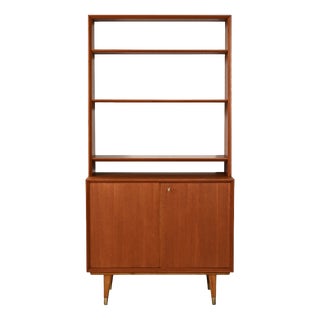 Scandinavian Bookcase with Cabinet, 1950s-1960s For Sale