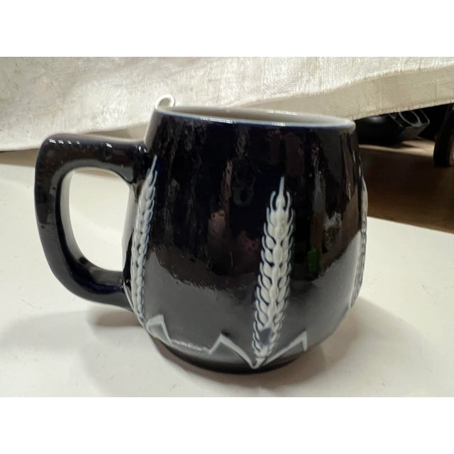 Vintage, Early 1900s German beer mug. Wick Werke Cobalt Blue stoneware Mug. Looking at the history the Wick Werke German...