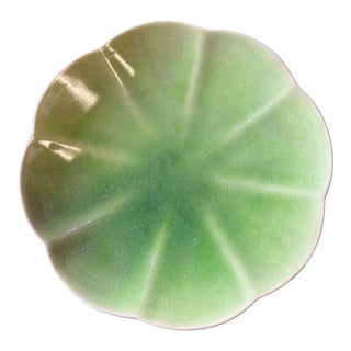 1970s Vintage Green Scallop Plate by Tag For Sale