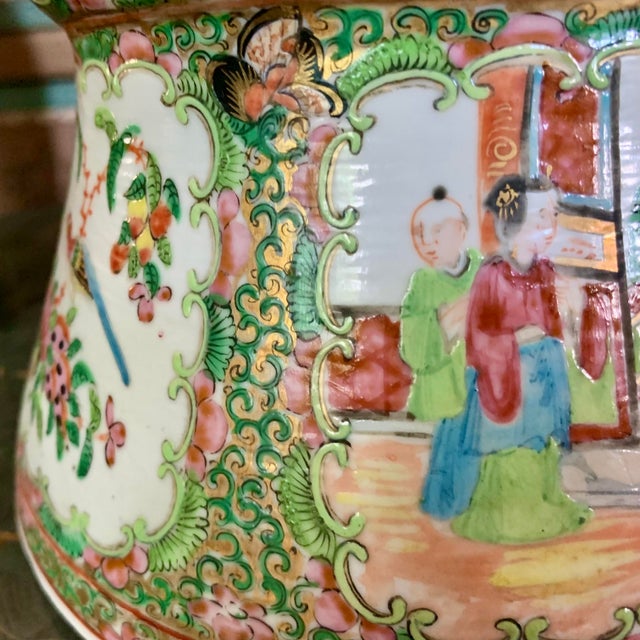 Rose Medallion Chinese Export Porcelain Ku Vase For Sale - Image 18 of 18