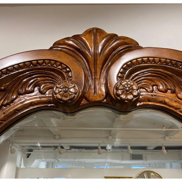 Wood Bernhardt French Country Cherry Finish Mirror For Sale - Image 7 of 8