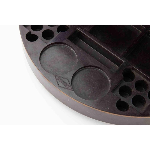 Plastic Vintage Art Deco Bakelite Half Moon Box by Linsden, Italy, 1930s For Sale - Image 7 of 10