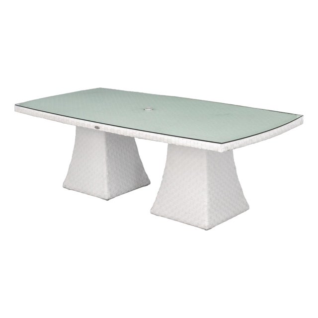 Skyline Design Glass Top Dining Table For Sale