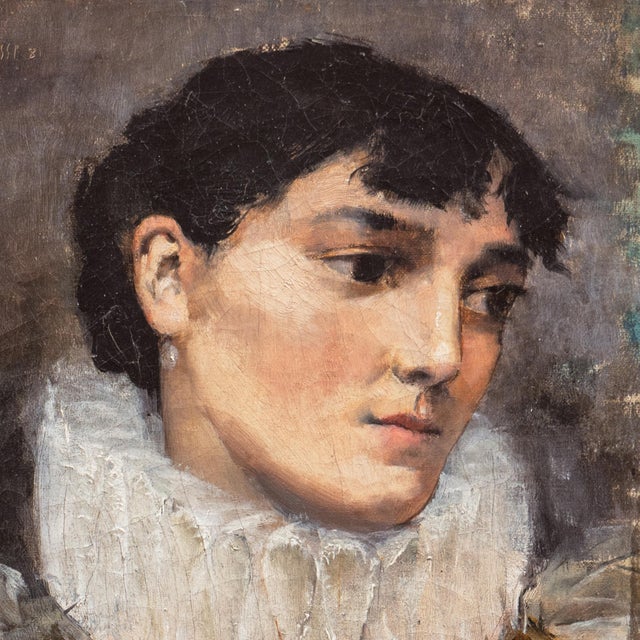 Late 19th Century 'Young Woman in Costume' by Georges Antoine Rochegrosse, 1881, Société Des Artistes Français For Sale - Image 5 of 12