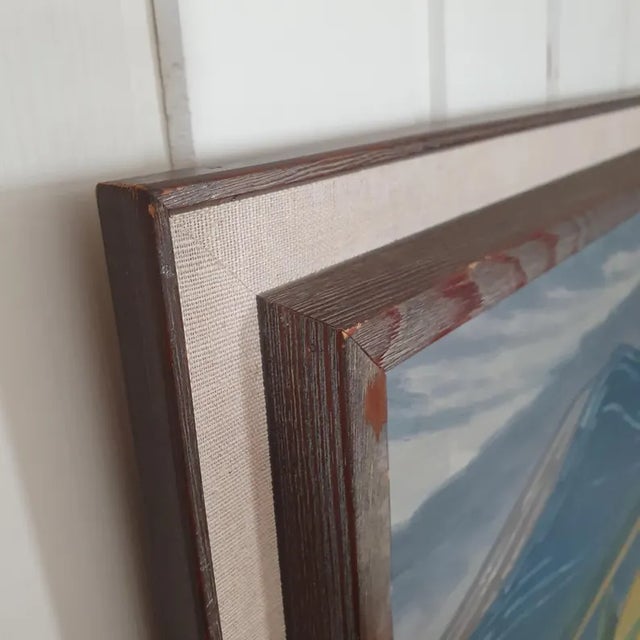 Paint 1952 Mid Century Swedish Modernist Oil Painting "Gudbrandsdalen" by Gunnar Nerlund For Sale - Image 7 of 16