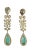 Vintage Sterling Silver and Marcasite Earrings With Turquoise Stone 2.75" Long For Sale In New York - Image 6 of 6