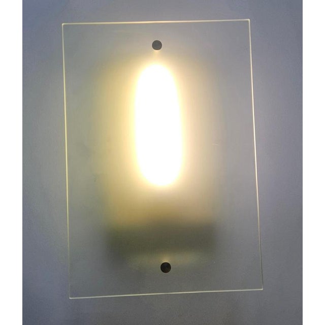 Metal Mid-Century Glass Wall Lamps, Germany, 1970s, Set of 2 For Sale - Image 7 of 10