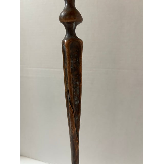Hand Forged Copper Candle Holders From Hessel Studios For Sale - Image 9 of 12