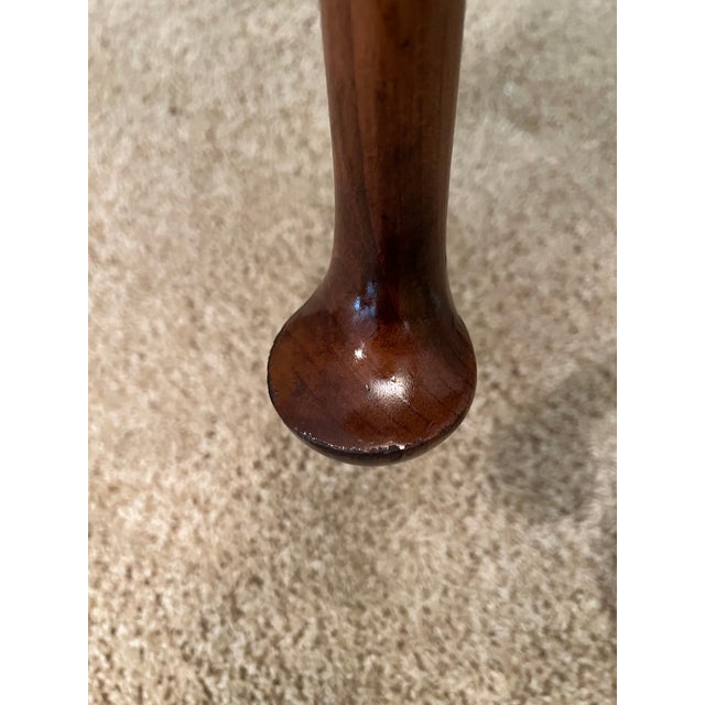 Vintage Statton Queen Anne Style Cherry Tea Table For Sale - Image 13 of 18