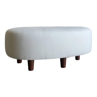 Custom Handcrafted Kidney Ottoman For Sale