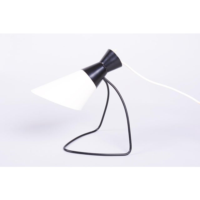 Mid-Century Czech Table Lamp in Metal attributed to J. Hůrka for Napako, 1950s For Sale - Image 10 of 10