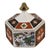 Brick Red Vintage Hexagonal Japanese Imari-Style Covered Trinket, Candy Dish For Sale - Image 8 of 9