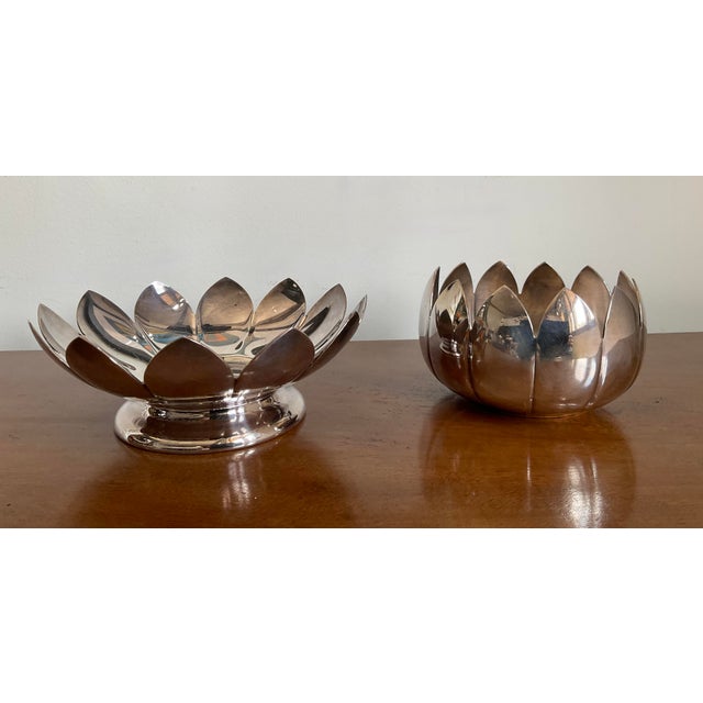 Mid 20th Century Nesting Lotus Bowl by Reed & Barton For Sale In Raleigh - Image 6 of 16
