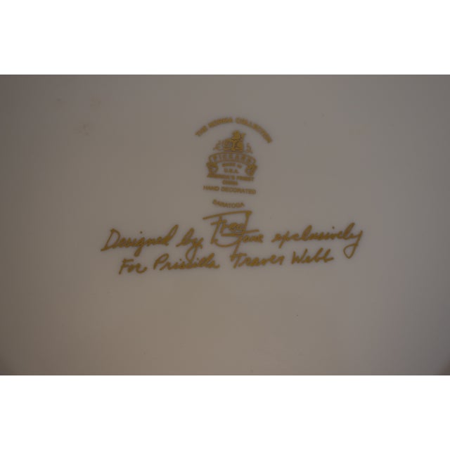 Mid 20th Century Set of 4 Pickard Saratoga China Dinner Plates W/ Hand Painted Jockey Silks and X'd Riding Crops For Sale In New York - Image 6 of 6