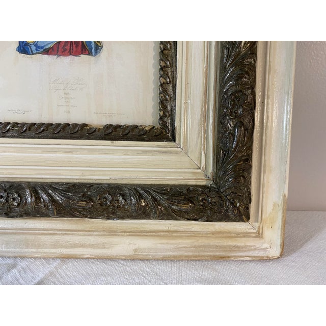 Antique French Fashion Engraving "Modes De Paris" of Woman in 1450's Dress For Sale In Atlanta - Image 6 of 12