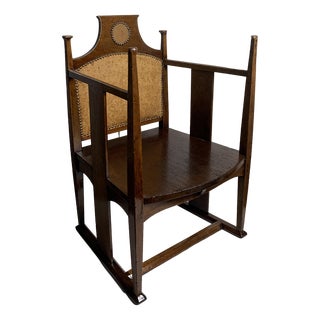 Arts and Crafts William Birch Chair by Eg Punnett for Liberty & Co., 1900s For Sale