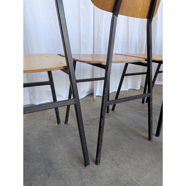 Vintage Industrial School Chairs from Stol Kamnik, Former Yugoslavia, 1970s, Set of 7 For Sale - Image 15 of 18