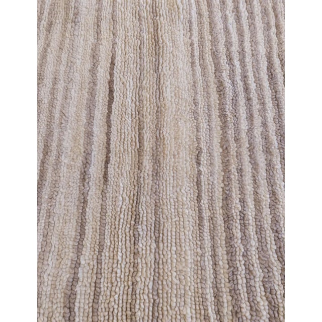 Cream Moroccan Kilim Beni Ourain Rug - 5.2 X 3.2 Ft For Sale - Image 8 of 9