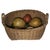 Folk Art Mid 20th Century Miniature Stone Fruit/Vegetables and Basket For Sale - Image 3 of 9