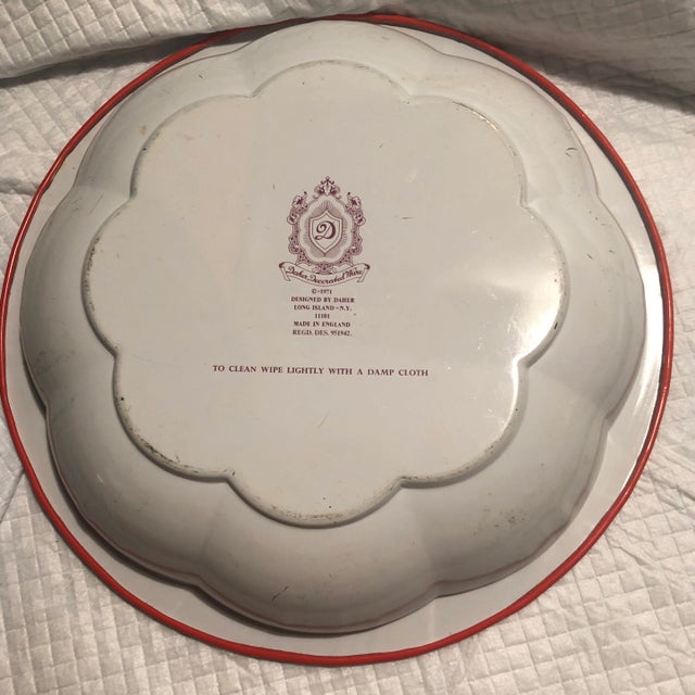 England 1971 Daher Asian Themed Metal Tray Dish For Sale - Image 10 of 12