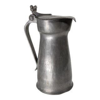 19th Century Continental European French or English Pewter Pitcher For Sale