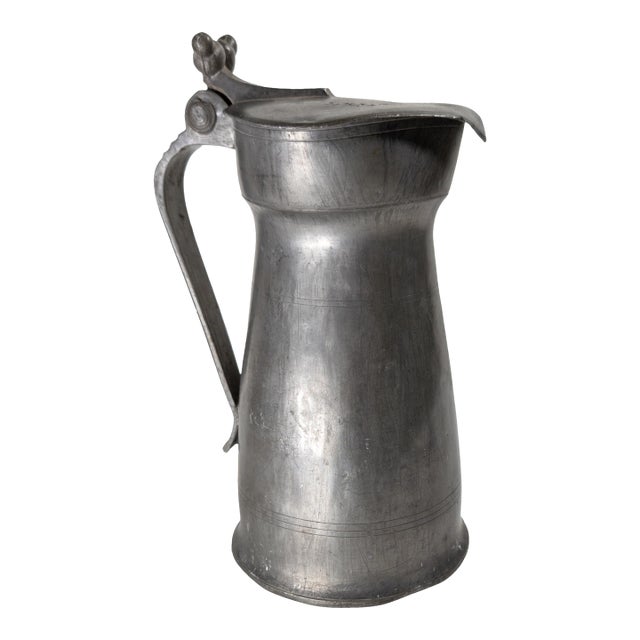 19th Century Continental European French or English Pewter Pitcher For Sale