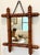 French Antique French Faux Bamboo Wall Mirror, Petite Turned Wood Frame For Sale - Image 3 of 16