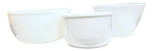 Farmhouse Milk Glass Bowls- Set of Three