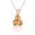 A radiant three-stone design featuring round-cut natural citrines arranged in a graceful trefoil formation, secured in a...